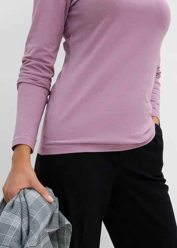 Langarmshirt mit  reiner Bio-Baumwolle, bonprix