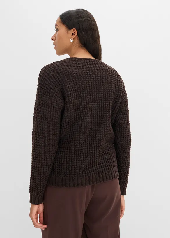 Pull en grosse maille avec zip, bonprix