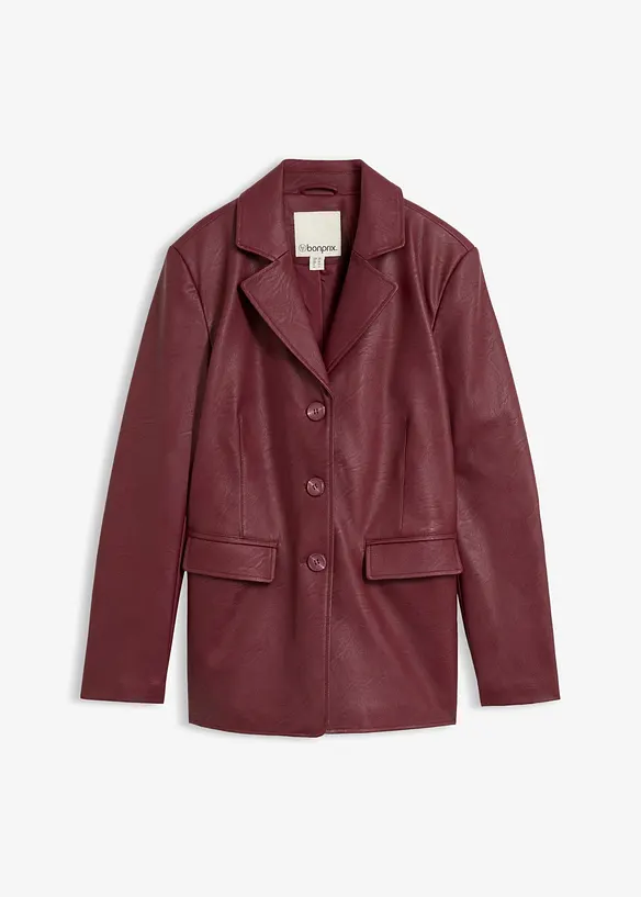 Lederimitat-Longblazer, bonprix