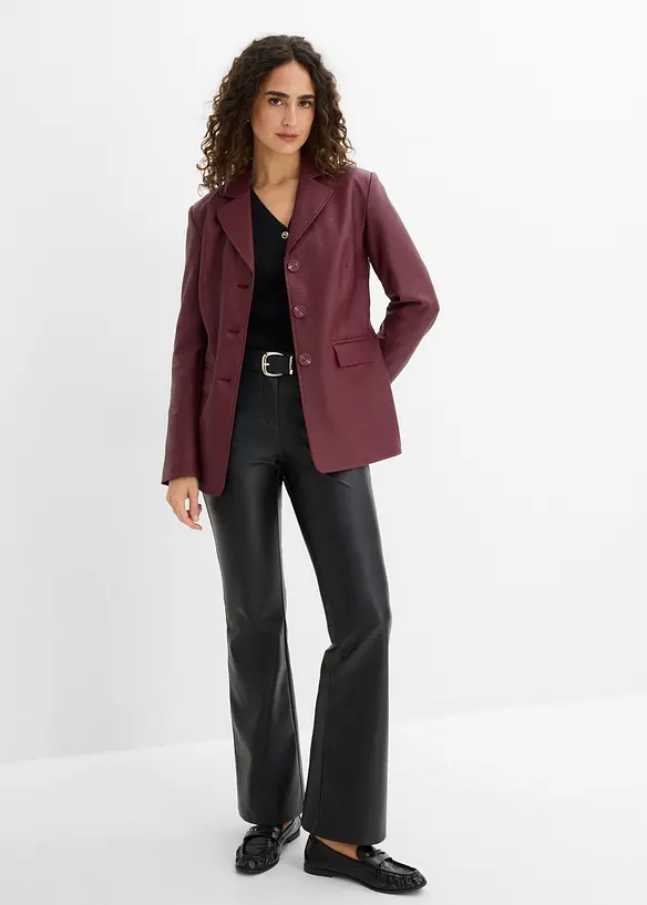 Lederimitat-Longblazer, bonprix