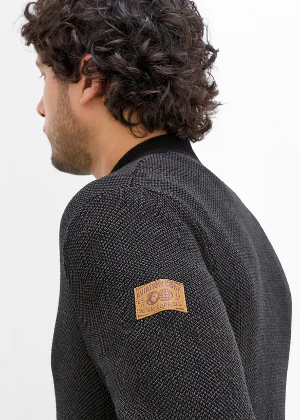 Gilet en grosse maille 100% coton, bonprix