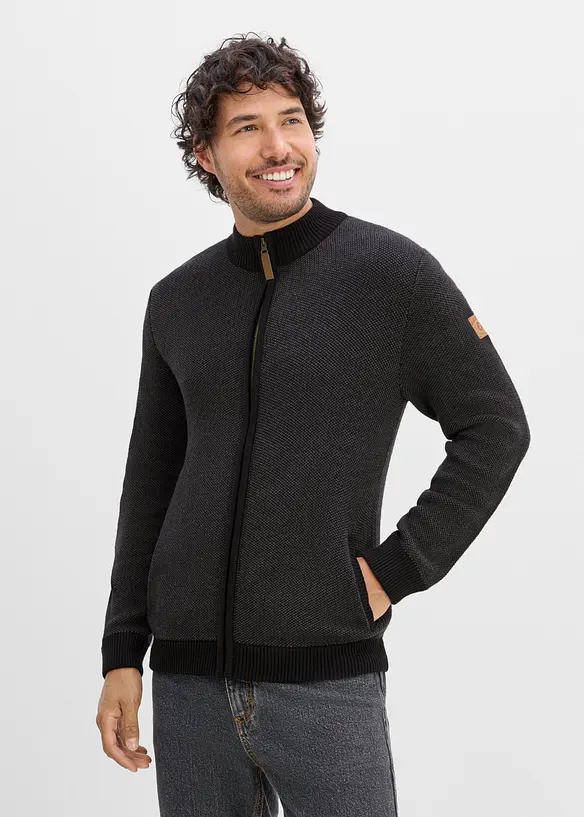 Gilet en grosse maille 100% coton, bonprix