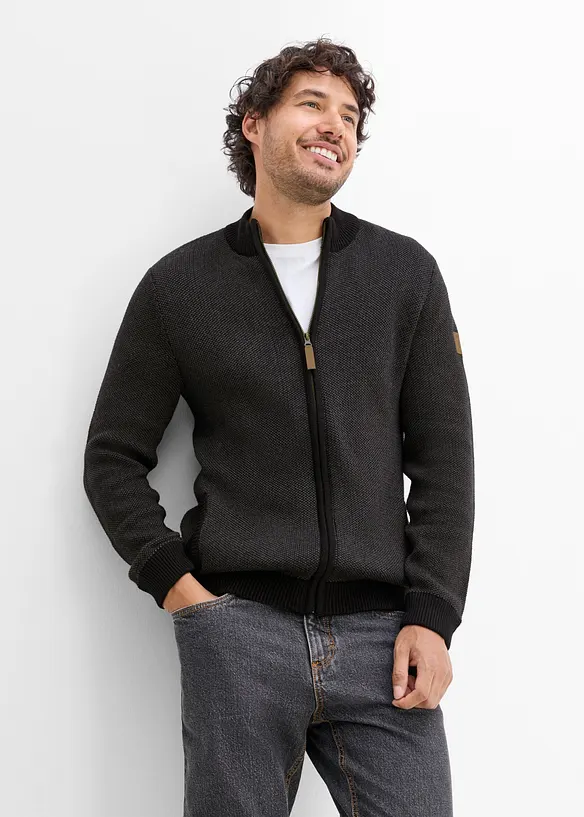 Gilet en grosse maille 100% coton, bonprix
