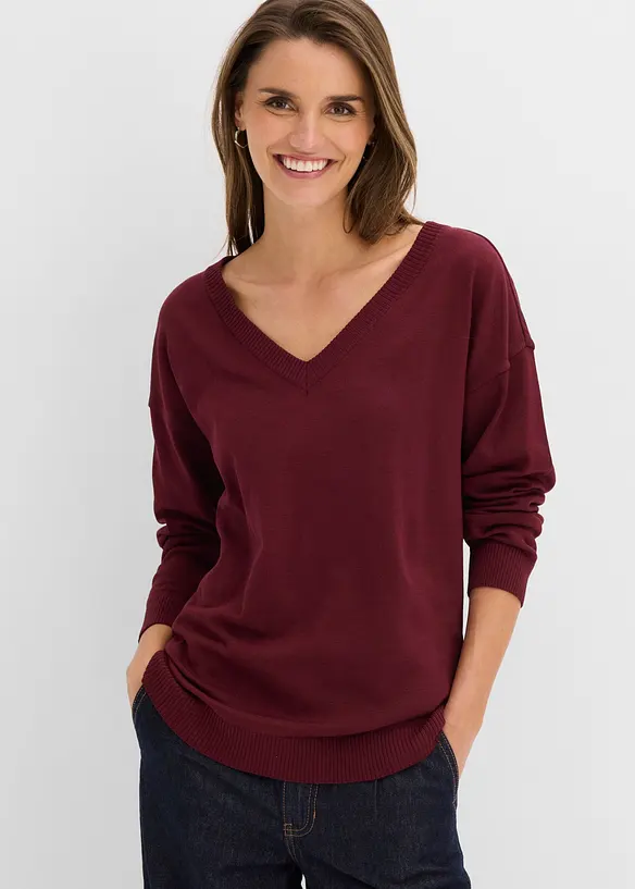 Oversize-Pullover aus Viskose- mix, bonprix