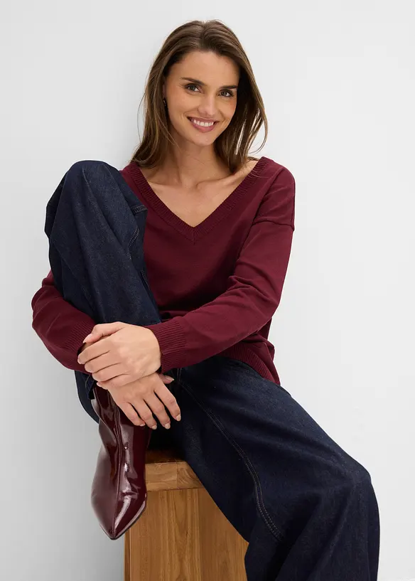 Oversize-Pullover aus Viskose- mix, bonprix