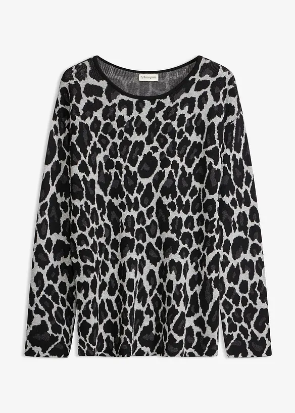 Feinstrickpullover mit Jacquardmuster, bonprix