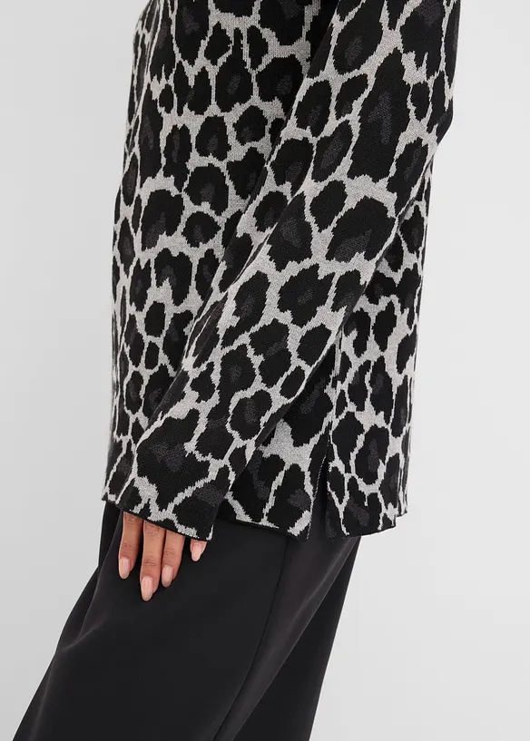 Feinstrickpullover mit Jacquardmuster, bonprix