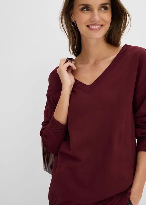 Oversize-Pullover aus Viskose- mix, bonprix