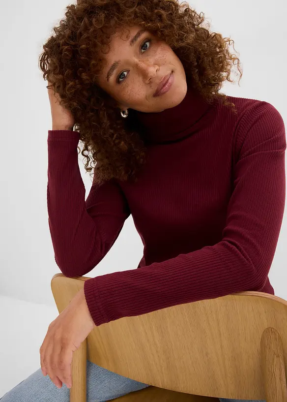 Pull chaud &agrave; col roul&eacute;, bonprix