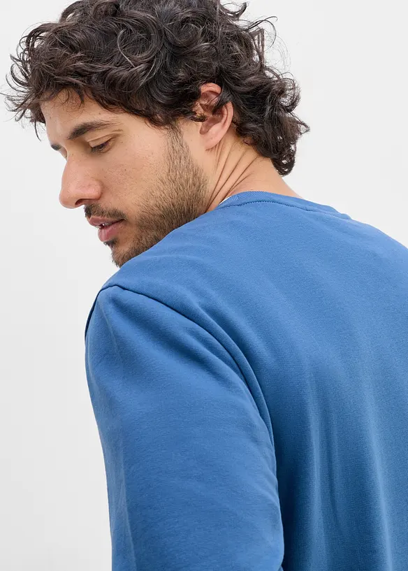 Lot de 2 sweats doux en coton m&eacute;lang&eacute;, bonprix