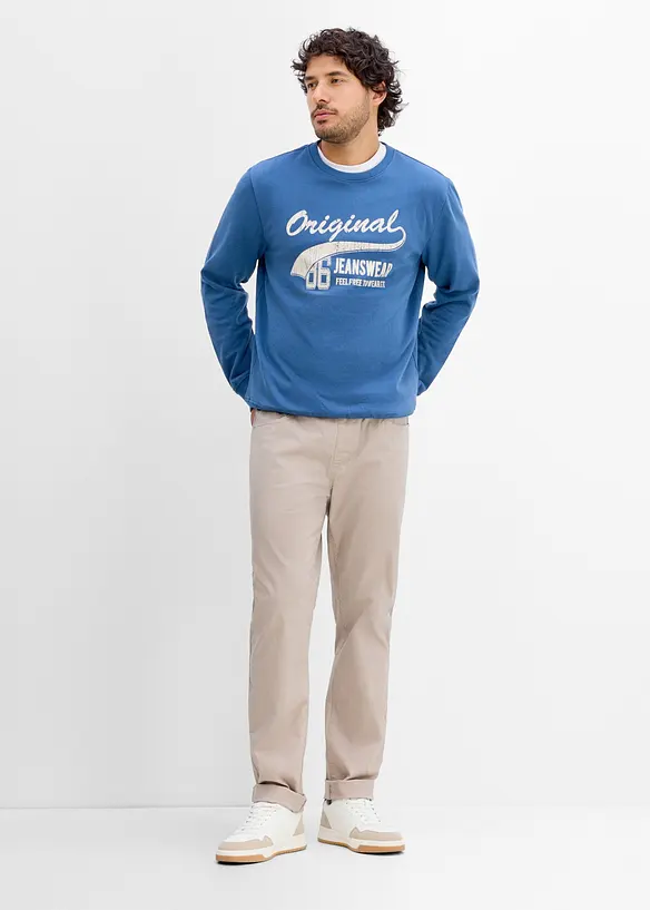 Lot de 2 sweats doux en coton m&eacute;lang&eacute;, bonprix