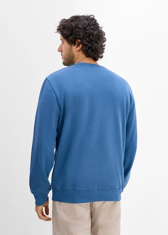 Lot de 2 sweats doux en coton m&eacute;lang&eacute;, bonprix