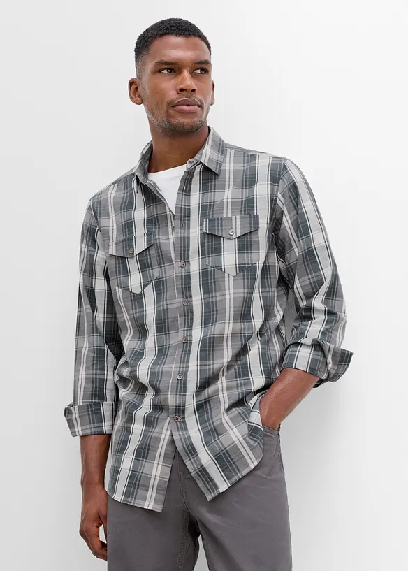 Chemise manches longues coupe confort, bonprix