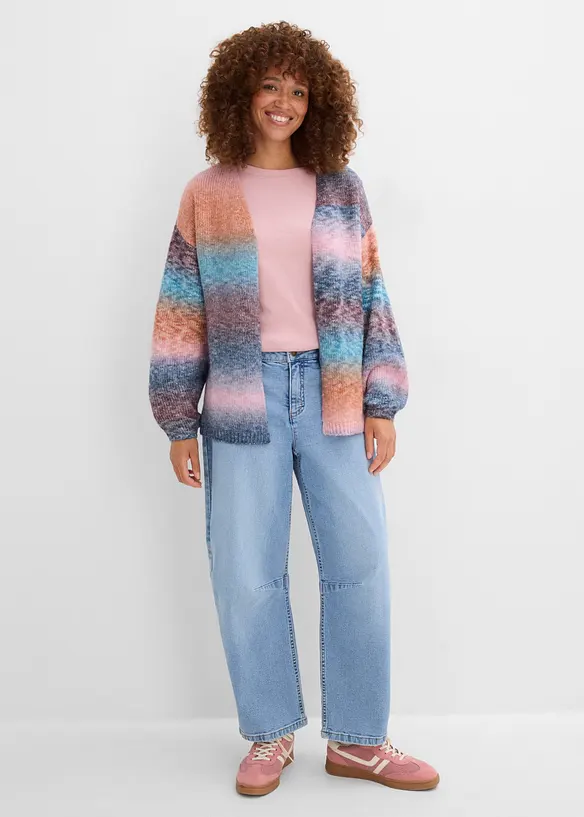 Grobstrickjacke aus weichem Woll-Mix, bonprix