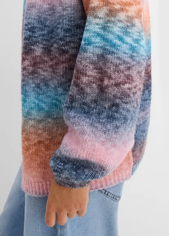 Grobstrickjacke aus weichem Woll-Mix, bonprix