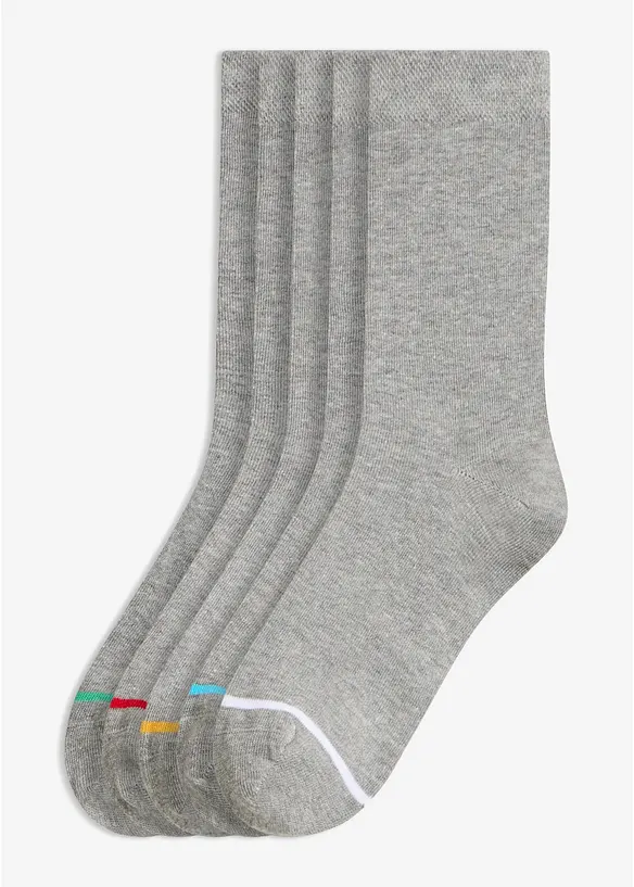 Lot de 5 paires de chaussettes en coton majoritaire, bonprix