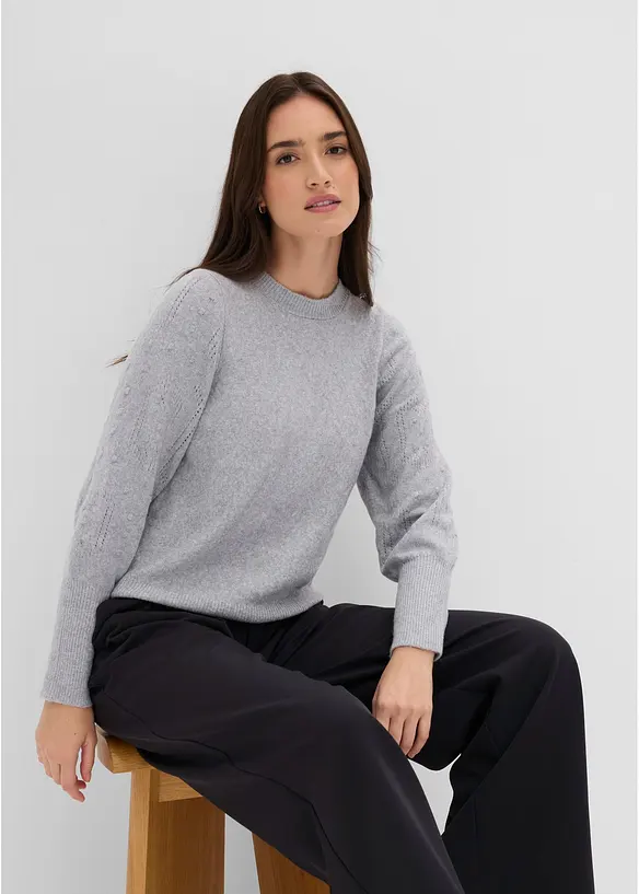 Pullover mit Ajourmuster, bonprix