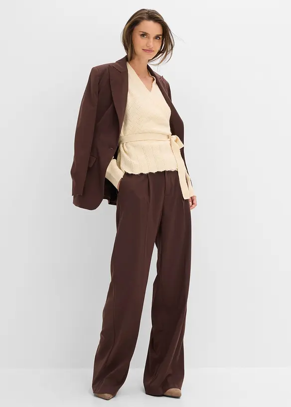 Wickelpullover mit Puff&auml;rmeln, bonprix