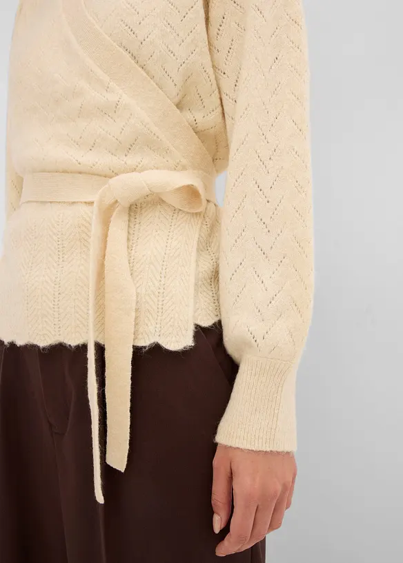 Wickelpullover mit Puff&auml;rmeln, bonprix