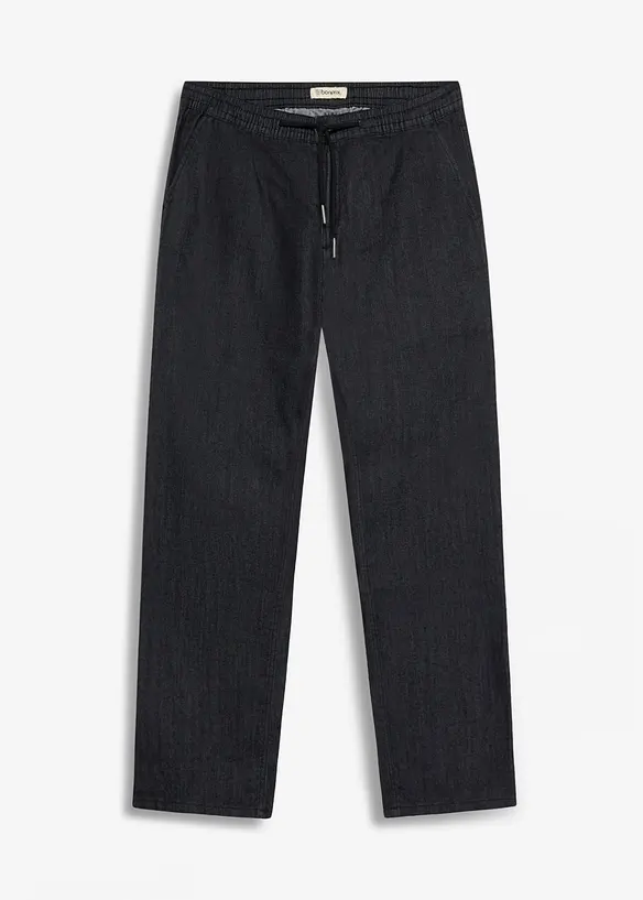Jean l&eacute;ger Regular Fit &agrave; taille &eacute;lastiqu&eacute;e, droit, bonprix