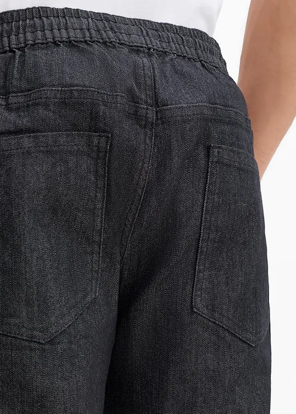 Jean l&eacute;ger Regular Fit &agrave; taille &eacute;lastiqu&eacute;e, droit, bonprix