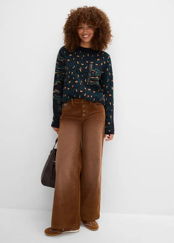 Cordhose aus elastischem Baumwoll-Mix, bonprix
