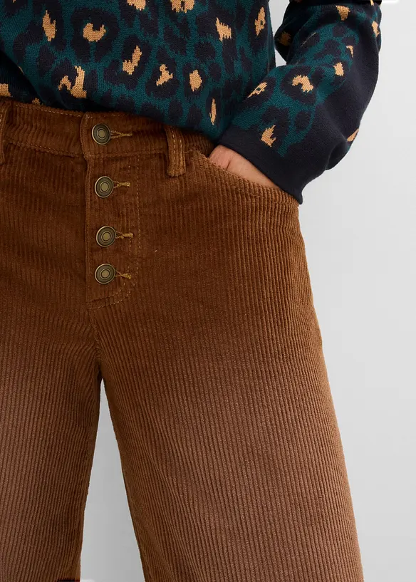 Cordhose aus elastischem Baumwoll-Mix, bonprix