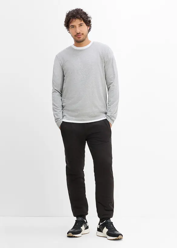 Pantalon de jogging chaud avec doublure peluche, bonprix