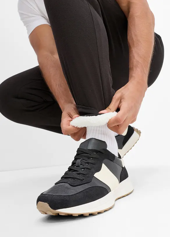 Pantalon de jogging chaud avec doublure peluche, bonprix