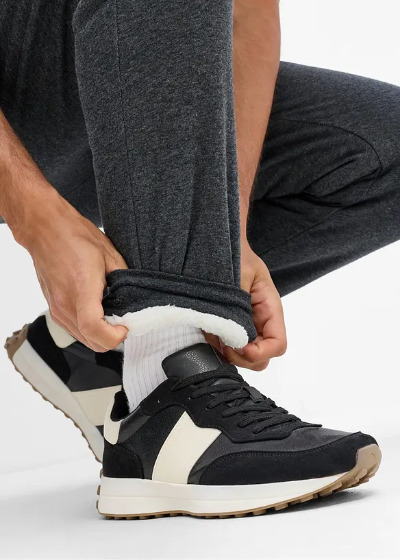 Pantalon de jogging chaud avec doublure peluche, bonprix