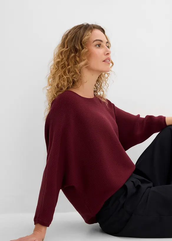 Pull c&ocirc;tel&eacute; oversize, bonprix