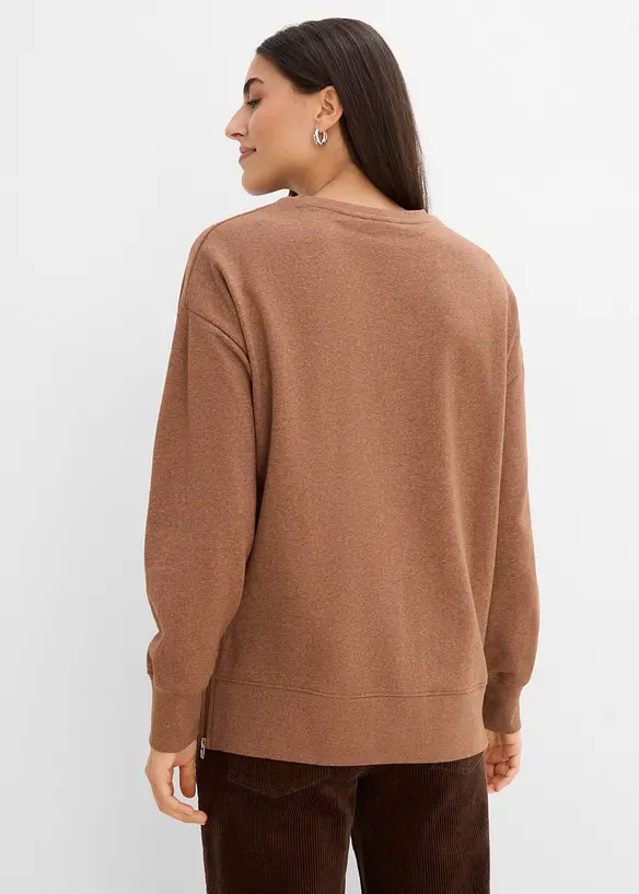 Sweat en coton m&eacute;lang&eacute;, bonprix