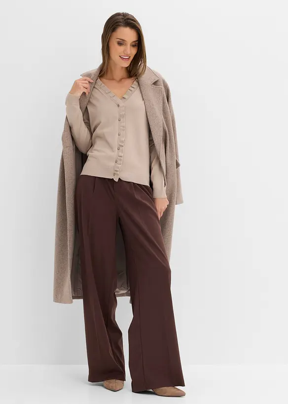 Feinstrickjacke aus flie&szlig;endem Viskose-Mix, bonprix