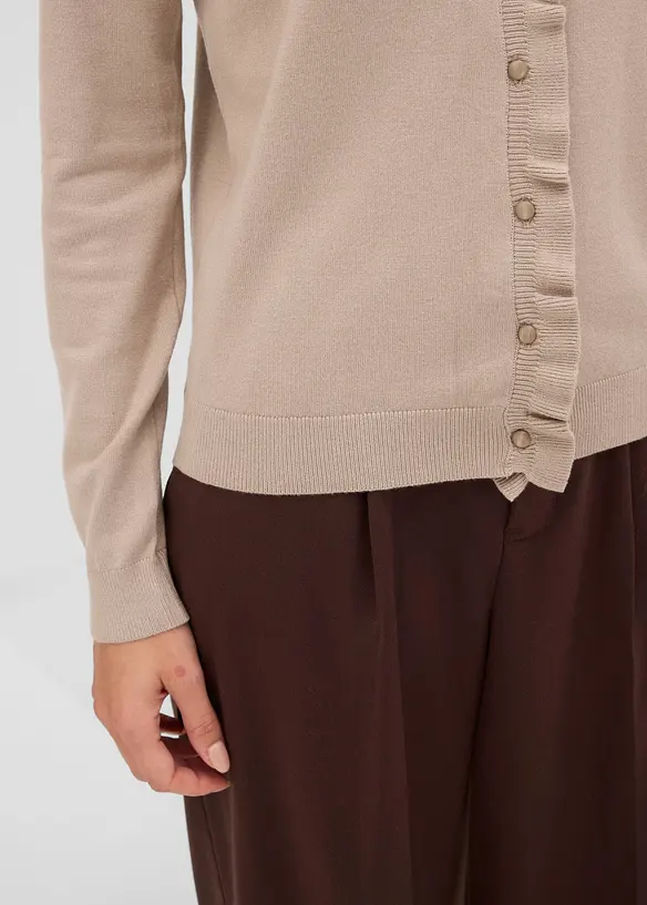 Feinstrickjacke aus flie&szlig;endem Viskose-Mix, bonprix