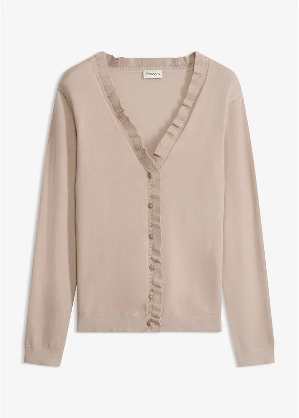 Feinstrickjacke aus flie&szlig;endem Viskose-Mix, bonprix