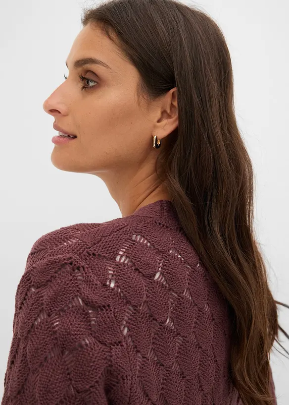 Ajour-Strickjacke, bonprix