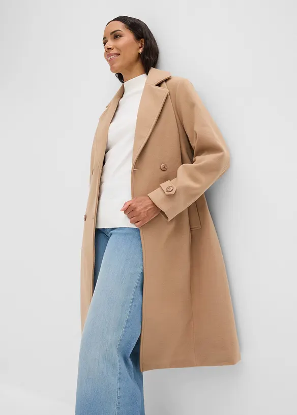 Winter-Trenchcoat in Wolloptik, bonprix