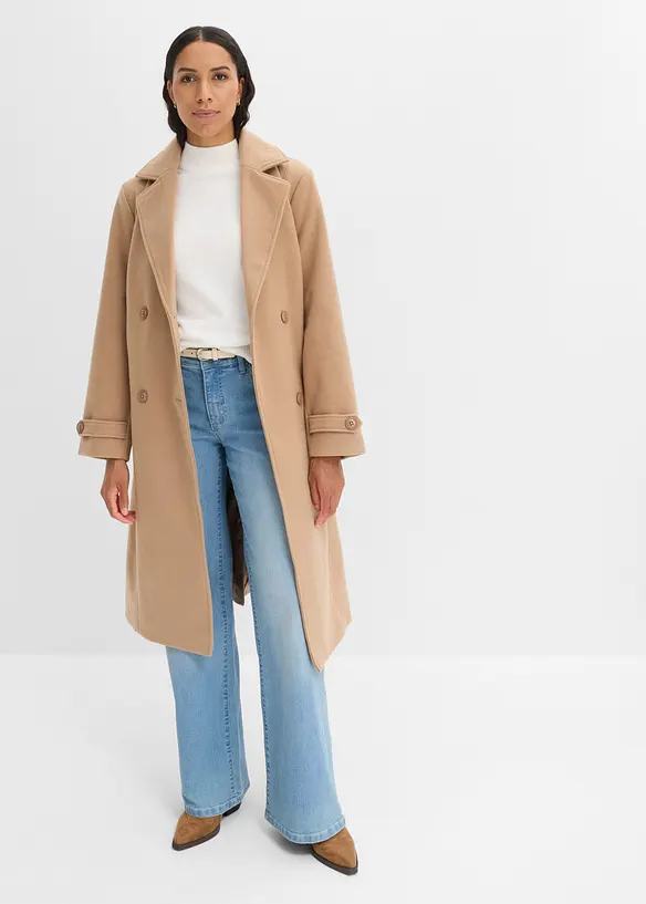 Winter-Trenchcoat in Wolloptik, bonprix