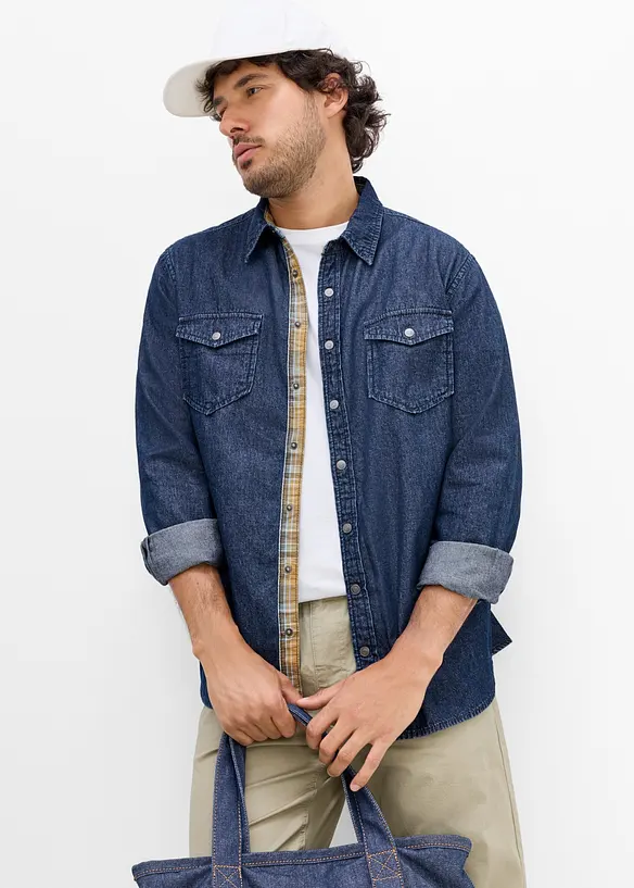 Chemise en jean 100% coton, bonprix