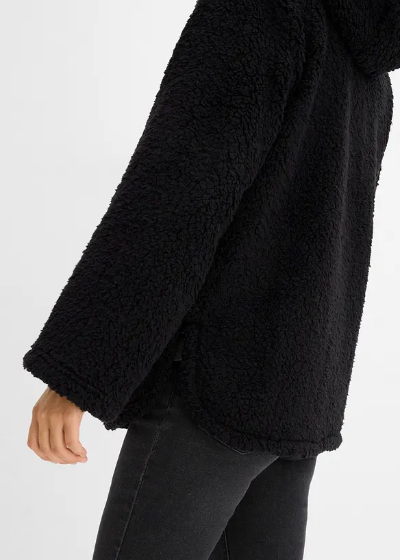 Veste en sherpa coupe trap&egrave;ze avec fentes lat&eacute;rales, bonprix