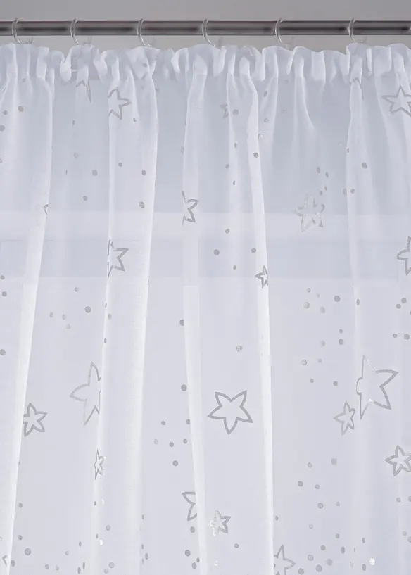 Voilage avec &eacute;toiles brillantes (1 pce), bonprix