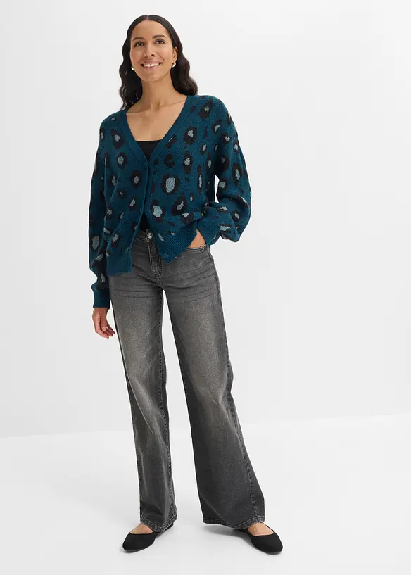 Strickjacke mit Jacquardmuster, bonprix