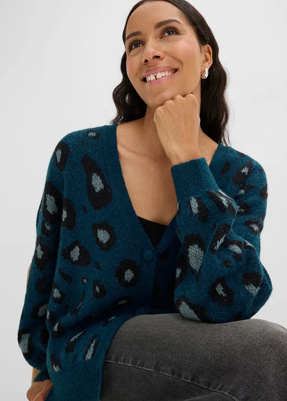 Strickjacke mit Jacquardmuster, bonprix