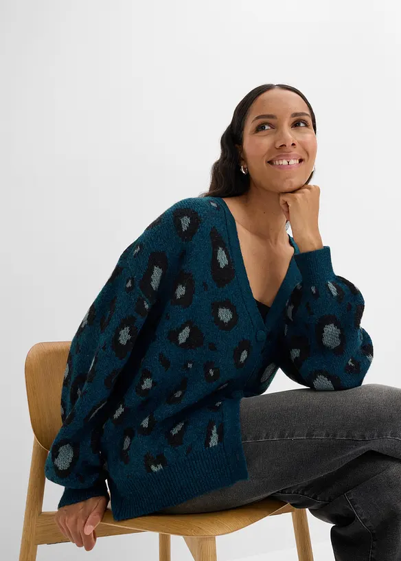 Strickjacke mit Jacquardmuster, bonprix