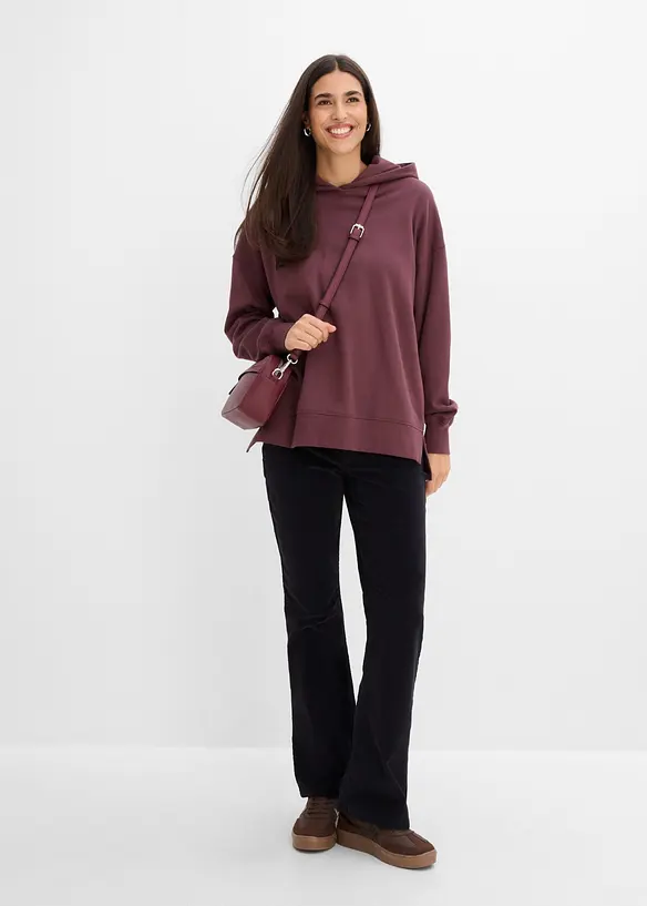 Sweat &agrave; capuche 100% coton, bonprix