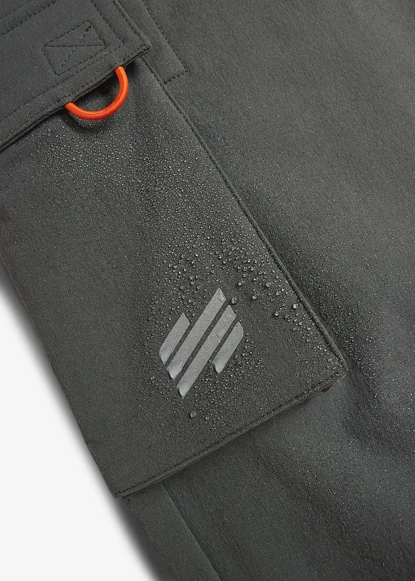 Stretch-Softshell-Cargohose mit Weitenverstellung, wasserabweisend, bonprix