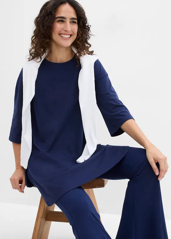 Oversize-Longshirt aus reiner Bio-Baumwolle, bonprix