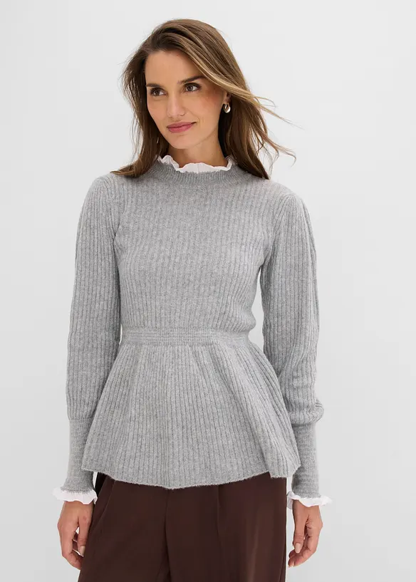 Pullover mit Blusen-Einsatz, bonprix
