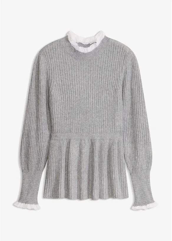 Pullover mit Blusen-Einsatz, bonprix