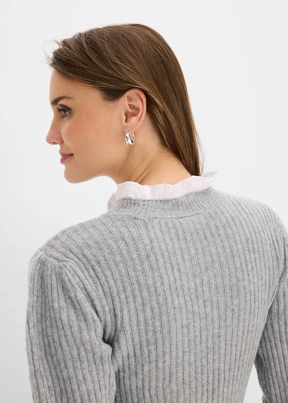 Pullover mit Blusen-Einsatz, bonprix